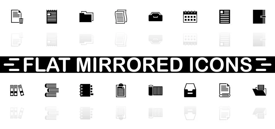 Documents - Flat Vector Icons Stock Illustration