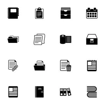 Documents - Flat Vector Icons Stock Illustration