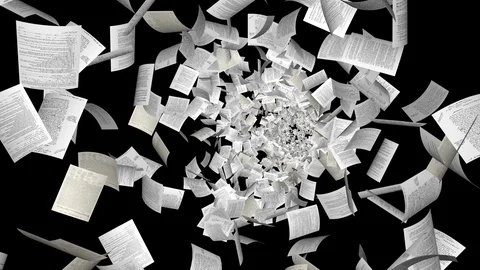 Documents In In Flying Stock Videos – Royalty-Free HD & 4K Videos