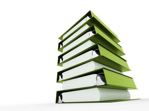 Documents folder book rendered Illustrazione stock