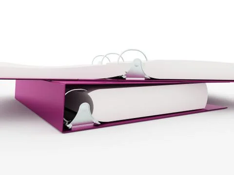 Documents folder book rendered Stock Illustration