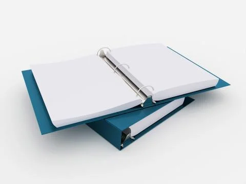 Documents folder book rendered Illustrazione stock