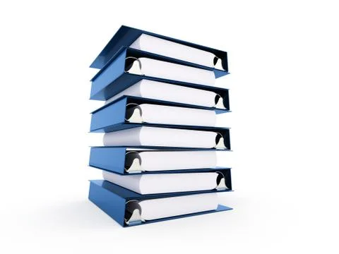 Documents folder book rendered Stock Illustration