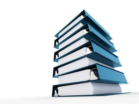 Documents folder book rendered Illustrazione stock