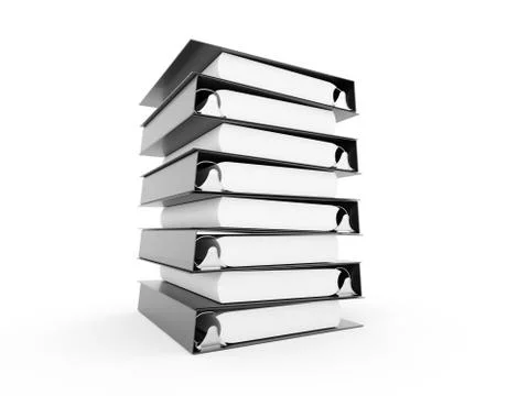 Documents folder book rendered Stock Illustration