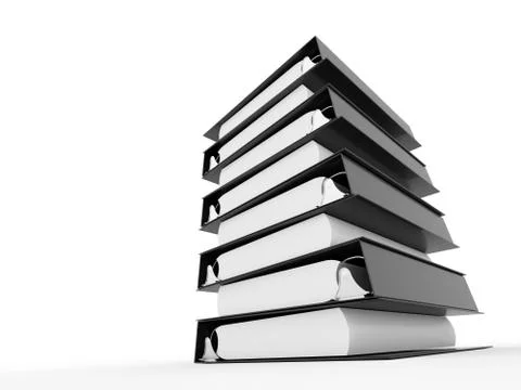 Documents folder book rendered Stock Illustration