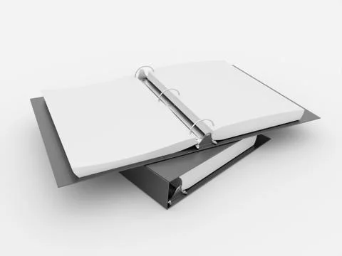 Documents folder book rendered Stock Illustration