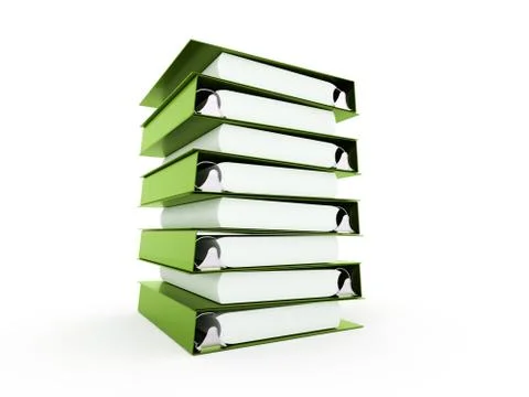 Documents folder book rendered Stock Illustration
