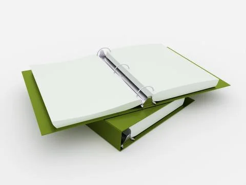 Documents folder book rendered Stock Illustration