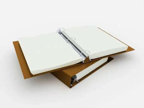Documents folder book rendered Stock Illustration