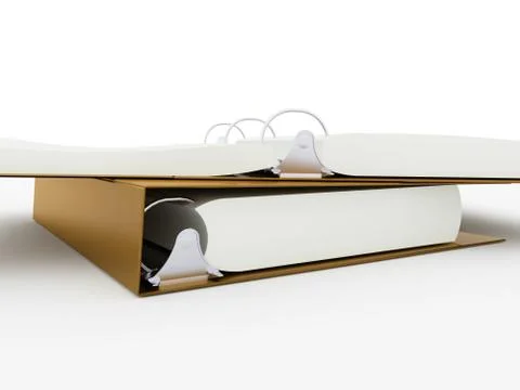 Documents folder book rendered Stock Illustration