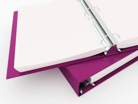 Documents folder book rendered Stock Illustration