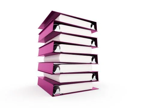 Documents folder book rendered Stock Illustration