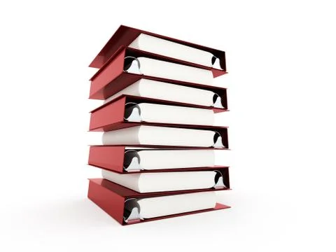 Documents folder book rendered Stock Illustration