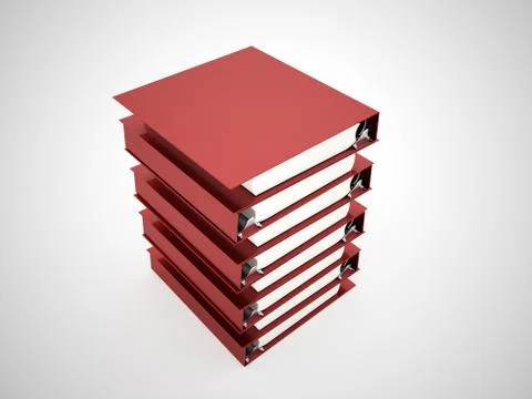 Documents folder book rendered Stock Illustration
