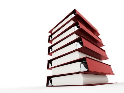 Documents folder book rendered Stock Illustration