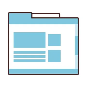 Documents folder cartoon Illustrazione stock