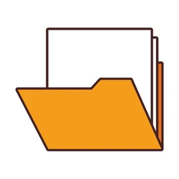 Documents folder cartoon Stock Illustration