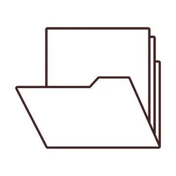 Documents folder cartoon Stock Illustration