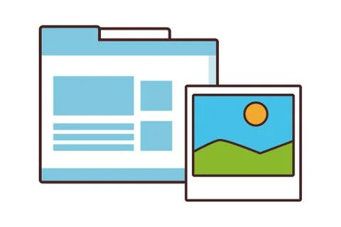 Documents folder cartoon イラスト素材