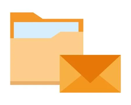 Documents folder files icon cartoon Stockillustratie