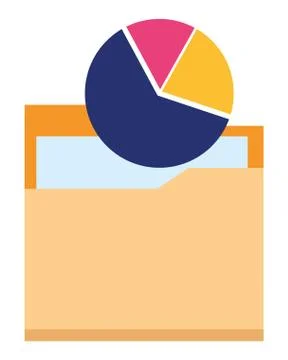 Documents folder files icon cartoon Stock Illustration