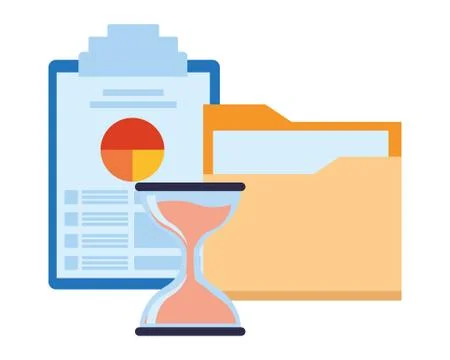 Documents folder files icon cartoon Stock Illustration