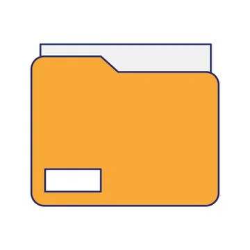 Documents folder icon blue lines Stock Illustration