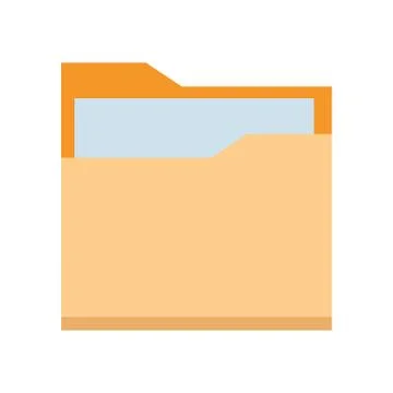 Documents folder icon cartoon isolated Stock Illustration