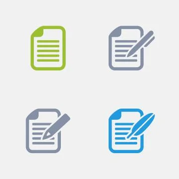 Documents - Granite Icons Stock Illustration