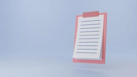 Documents icon on blue background.Clipboard task management todo check list,  Stock Illustration