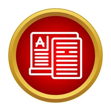 Documents icon for data report and file management Stock Illustration