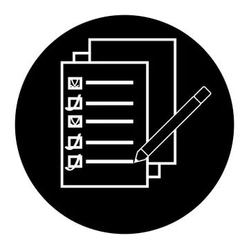 Documents icon isolated on white background Stock Illustration