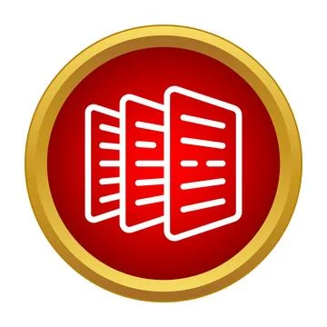Documents icon representing data and information storage Stock Illustration
