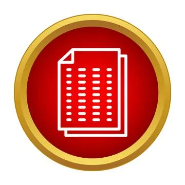 Documents icon representing data management and analysis Stock Illustration