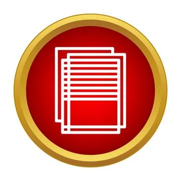 Documents icon representing file management and data organization Stock Illustration