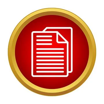 Documents icon representing files and data management Stock Illustration