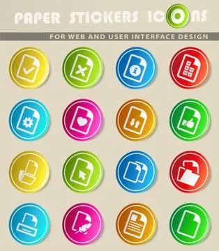 Documents icon set Stock Illustration