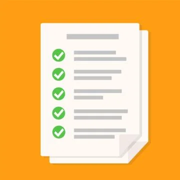 Documents icon. Stack of paper sheets. Confirmed or approved document. Flat i Stock Illustration