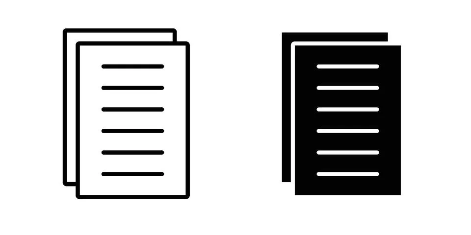 Documents icon vector design illustrations Stock Illustration