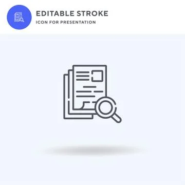 Documents icon vector, filled flat sign, solid pictogram isolated on white, logo 库存插图