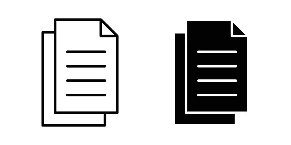 Documents icon vector, illustration icon set Stock Illustration