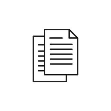 Documents icon vector on white background Stock Illustration