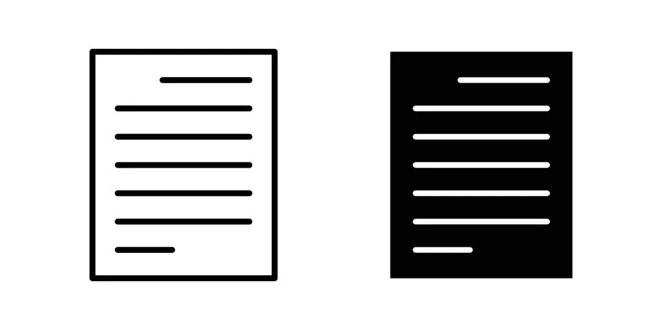 Documents icon for web projects Illustrazione stock
