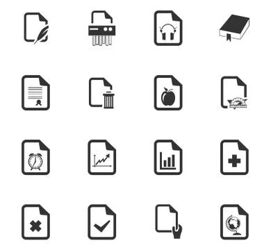 Documents icons set イラスト素材