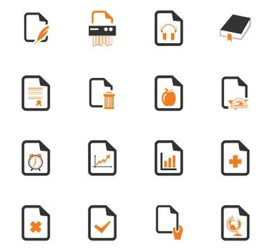Documents icons set イラスト素材
