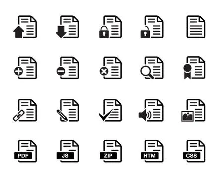 Documents Icons Vector Stock-Illustration