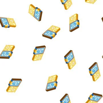 Documents of import and export isometric icon seamless pattern 库存插图