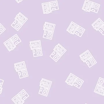 Documents of import and export line vector seamless pattern Stock Illustration