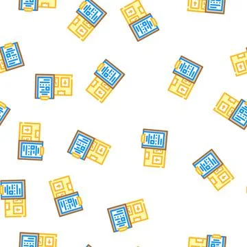 Documents of import and export vector seamless pattern 库存插图